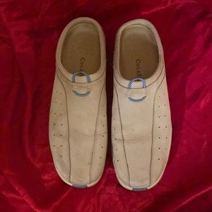 Cole Haan Women Sz  10 Beige Suede & Leather Slip Ons
